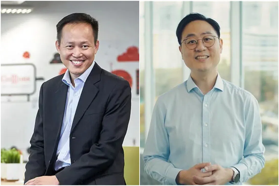 Mr Peter Lam (left), current principal and CEO of Temasek Polytechnic, will be the new CEO of ITE. The current deputy chief executive of ITE, Mr Patrice Choong, will take over Mr Lam’s position at the polytechnic.
