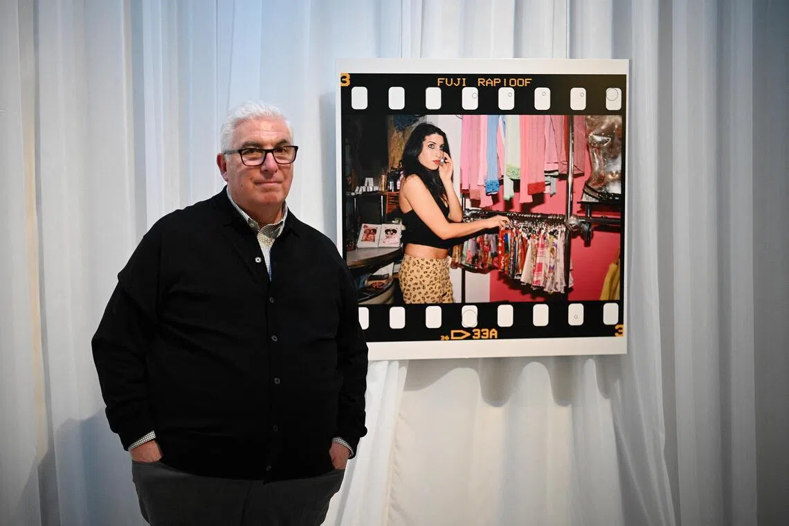 Mr Mitch Winehouse, father of late British singer Amy Winehouse, poses during a photocall for the Amy: Beyond The Stage exhibition at the Design Museum in London on Nov 24, 2021. 