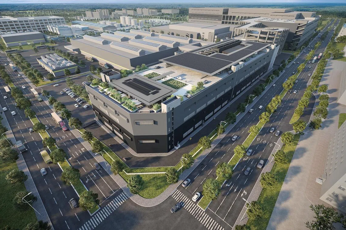 An artist’s impression of Dyson’s first proprietary technology battery plant.