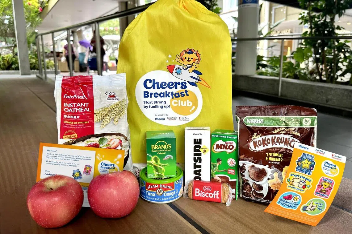 Up to 12,000 Primary 6 pupils will be able to redeem free breakfast bundles at Cheers and FairPrice Xpress outlets from Sept 3.