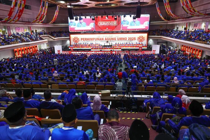 Malaysian Deputy Prime Minister and Umno President Ahmad Zahid Hamidi speaks at the Jan 16 Umno General Assembly. 