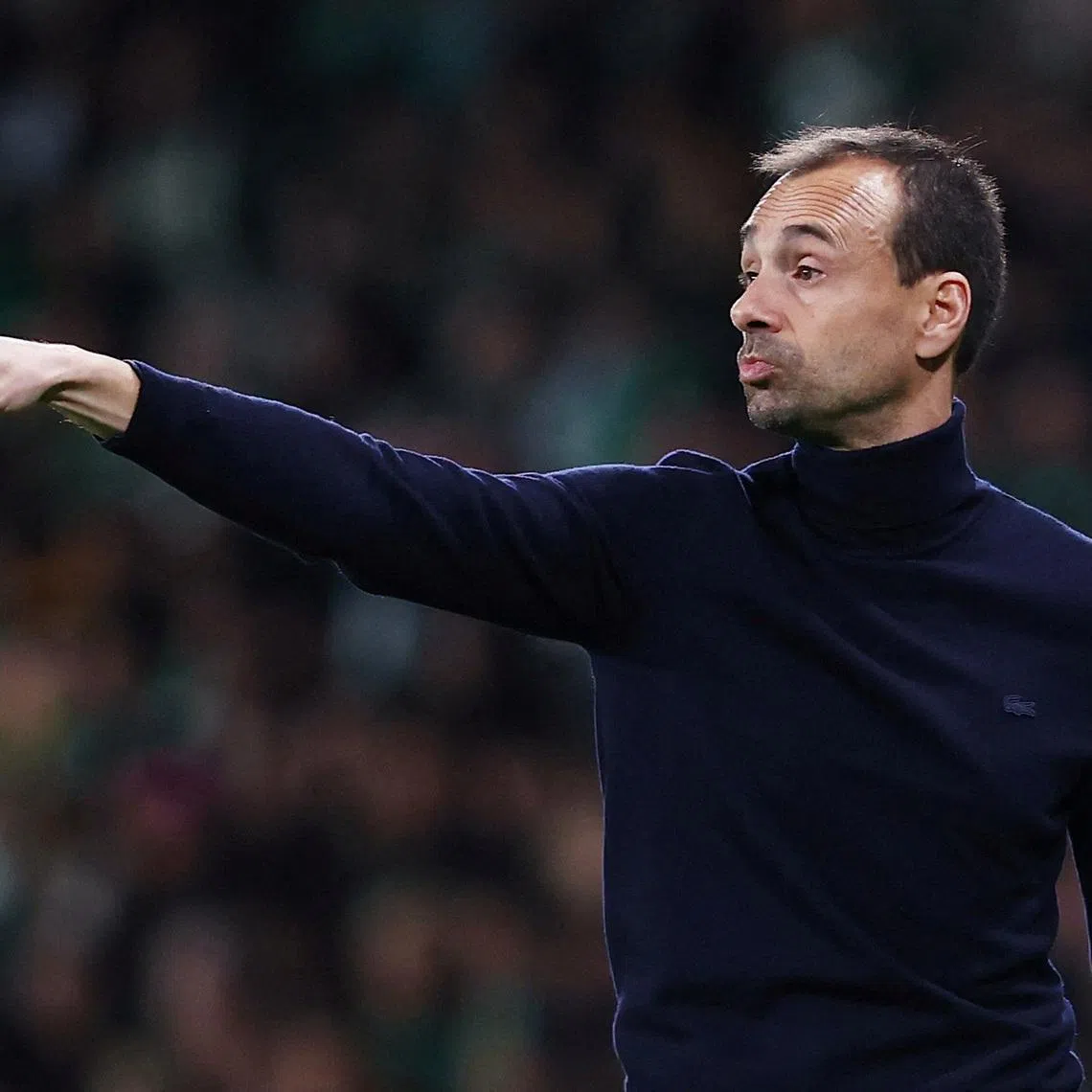 FILE PHOTO: Soccer Football - Primeira Liga - Sporting CP v Famalicao - Estadio Jose Alvalade, Lisbon, Portugal - February 15, 2026 Famalicao coach Hugo Oliveira reacts REUTERS/Rodrigo Antunes/File Photo