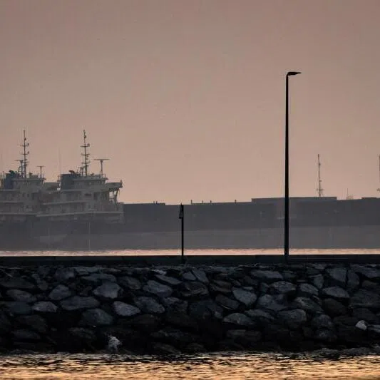 Ships anchored off Dubai on July 31. Iran said it was close to reaching a deal with Oman on a new route that respects the sovereign rights of both sides.