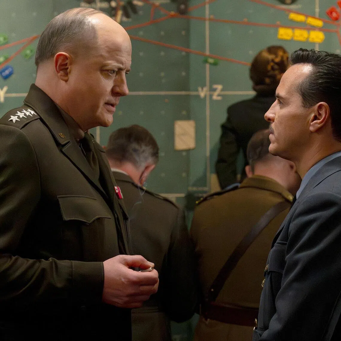 Brendan Fraser (left) and Andrew Scott in Pressure.