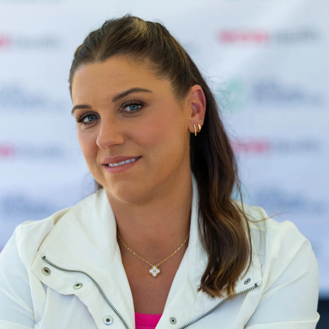 Two-time World Cup champion Alex Morgan speaks to Reuters before unveiling a mini-pitch for youth athletes in her hometown of Diamond Bar, California, U.S., August 4, 2026.  REUTERS/Mike Blake