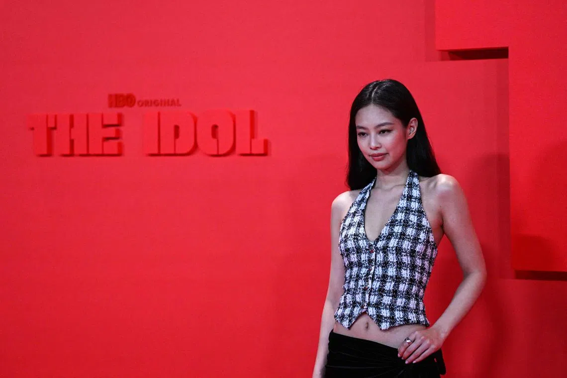 South Korean singer and actress Jennie Kim poses during a photocall for the tv series The Idol on the sidelines of the 76th edition of the Cannes Film Festival in Cannes, southern France, on May 23, 2023. 