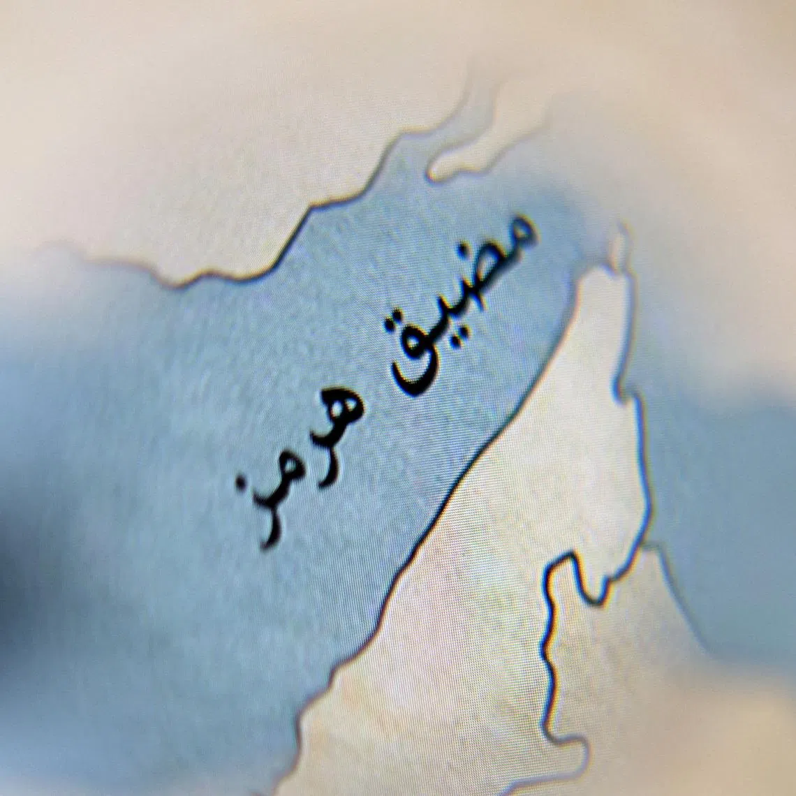 FILE PHOTO: A map showing the Strait of Hormuz, also known as Madiq Hurmuz, is seen in this illustration taken March 26, 2026. REUTERS/Dado Ruvic/Illustration/File Photo