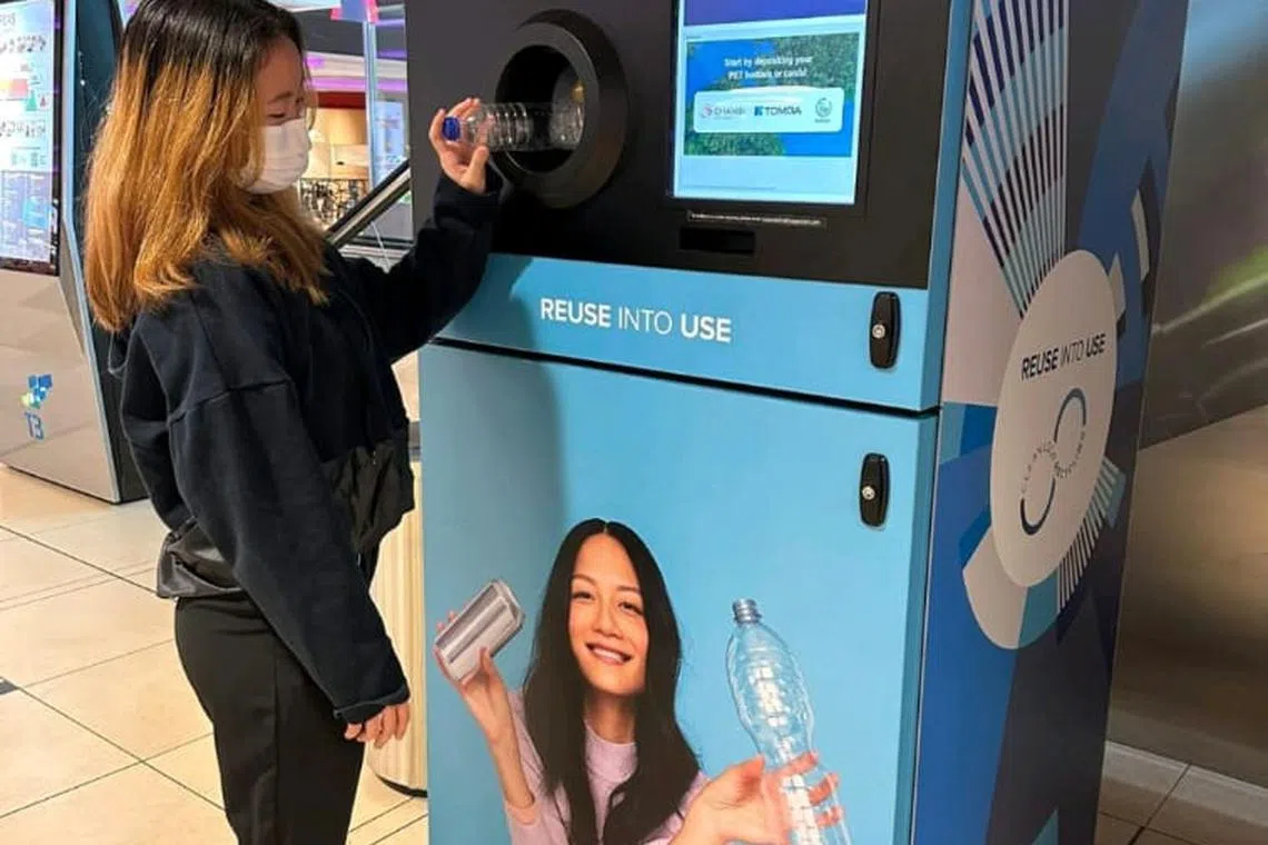 Since December 2022, Norwegian reverse vending machine firm Tomra has been testing out one of its reverse vending machines at Changi Airport Terminal 3.