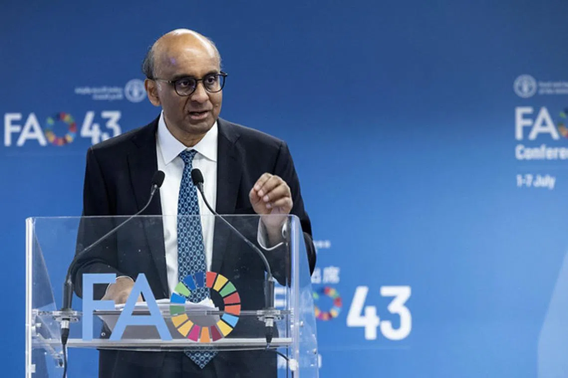 Senior Minister Tharman Shanmugaratnam said the change will require policy support, particularly financing support for farmers.