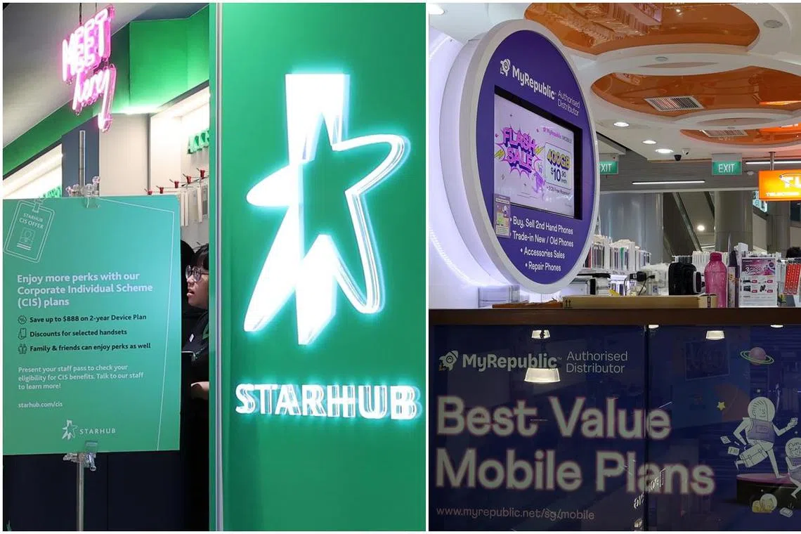 CMG20250512-SeyuTW01/萧紫薇/Starhub, Singtel, M1, Simba, MyRepublic Telco shops [Causeway Point] 星和收购MyRepublic旗下宽带剩余股份 股价开市后涨2.59%