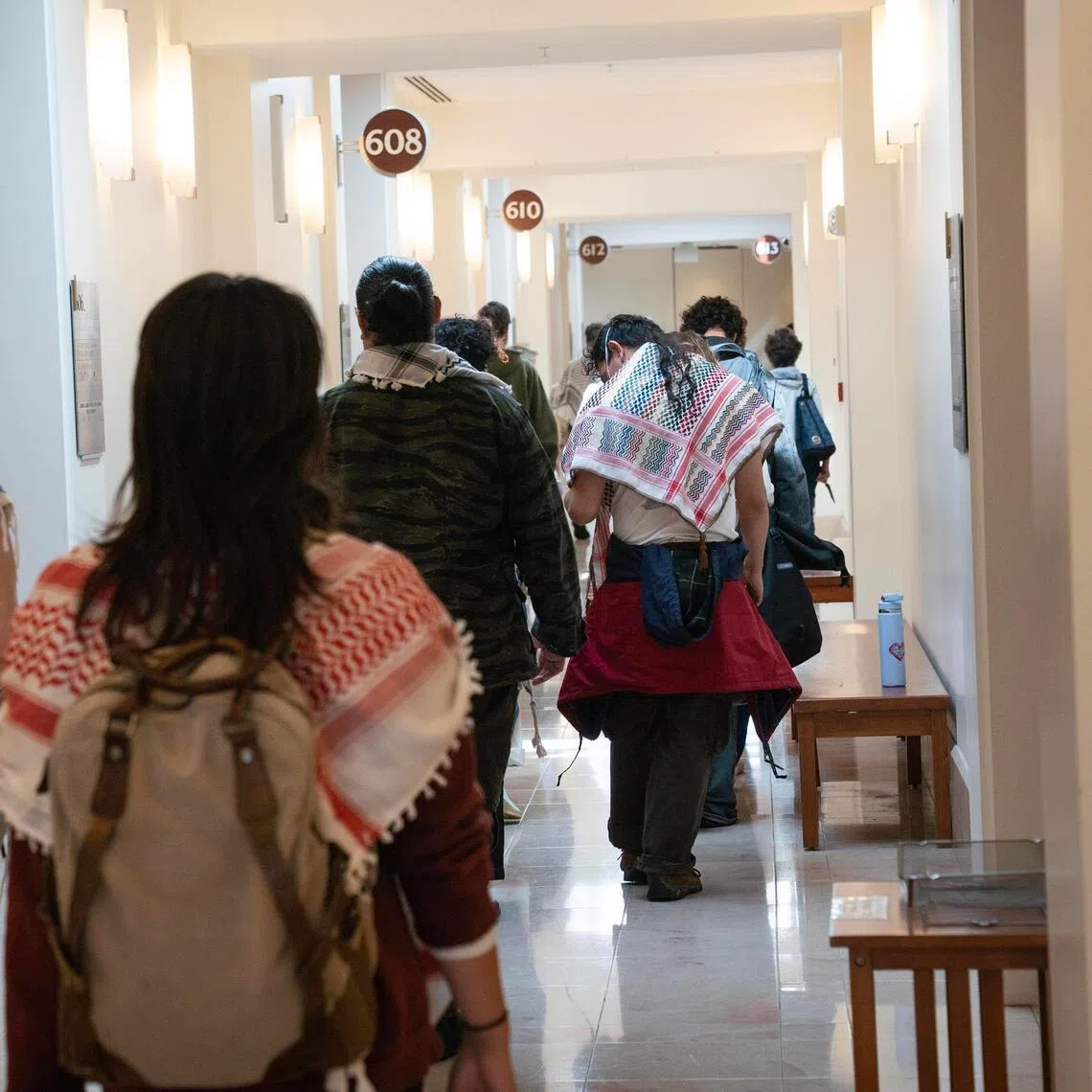 Supporters who back activists facing multiple charges for blocking the Golden Gate Bridge at the San Francisco Superior Courthouse on June 4.