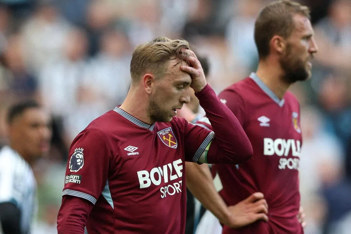 West Ham United's Jarrod Bowen during their 3-1 defeat by Newcastle United on May 17.