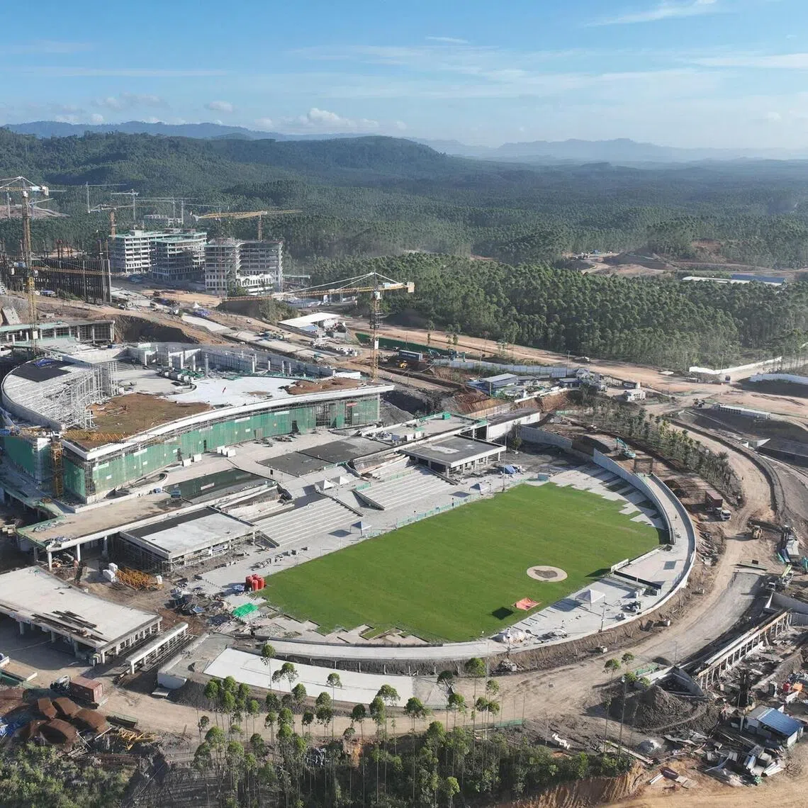 The Presidential Palace and Ceremonial Plaza being constructed in Nusantara.