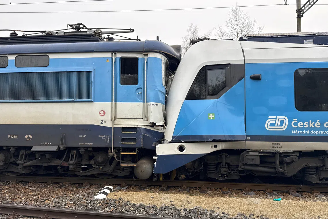 The crash occurred in a region around 132km south of Prague.