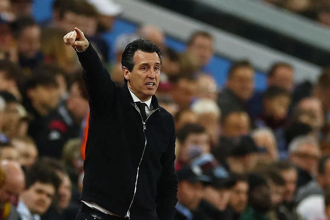 Aston Villa manager Unai Emery during the Europa League quarter-finals against Bologna.