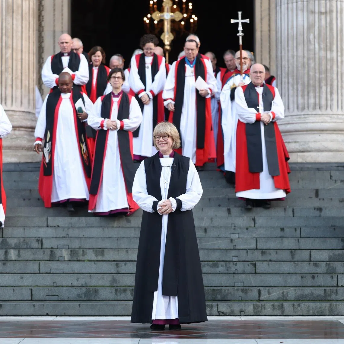 Archbishop Sarah Mullally at a traditional ceremony at St Paul’s Cathedral in London on Jan 28.