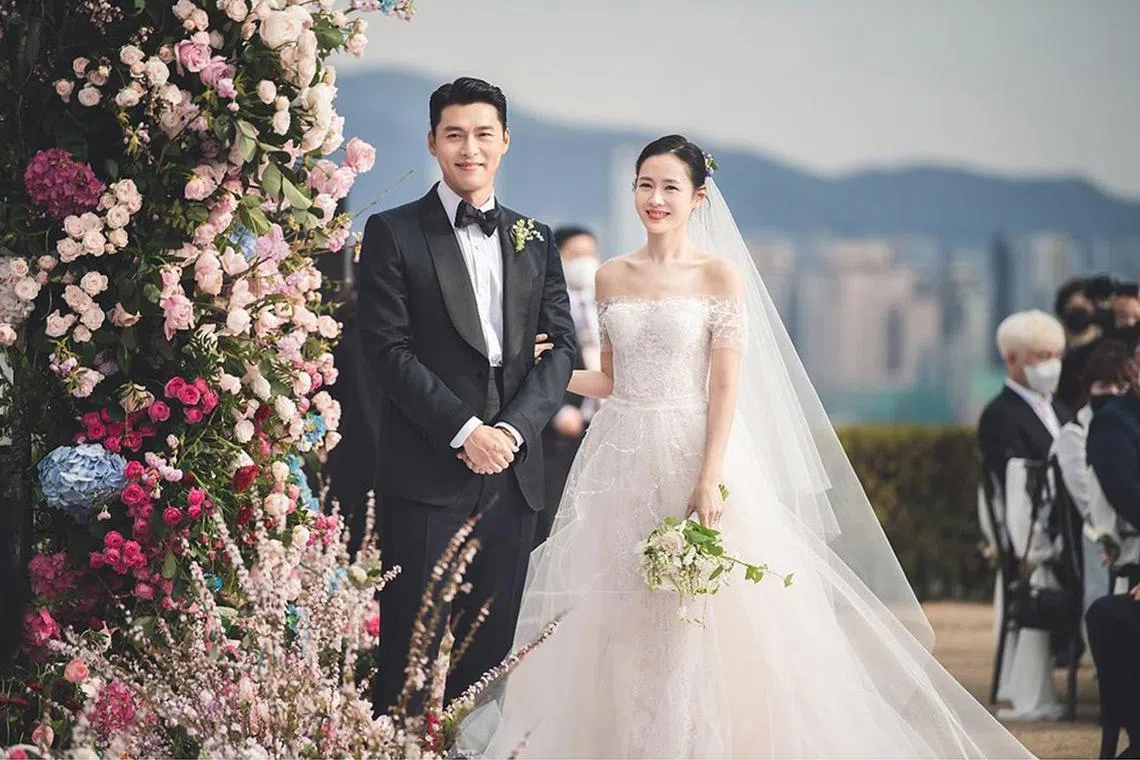 South Korean celebrity couple Hyun Bin (left) and Son Ye-jin (right), who were married on March 31, 2022, donated 150 million won (S$151,000) to support children in need.