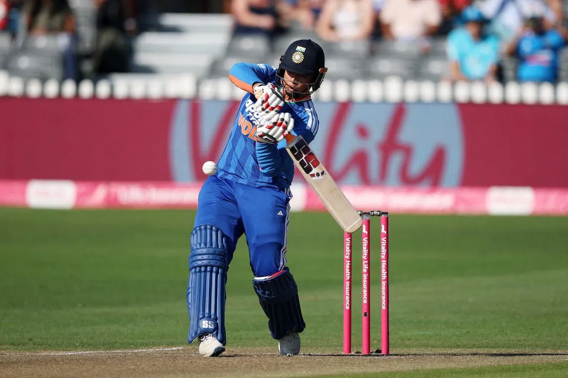 Cricket - Fourth T20 International - England v India - Seat Unique Stadium, Bristol, Britain - July 9, 2026 India's Vaibhav Sooryavanshi in action Action Images via Reuters/Andrew Boyers