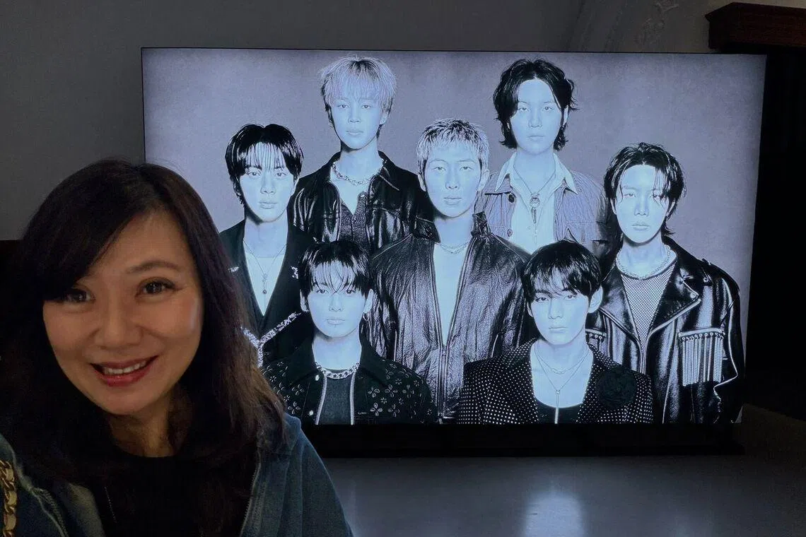 Ms Cindee Yeo at a BTS-themed pop-up event at Shinsegae The Main in Seoul on March 20.