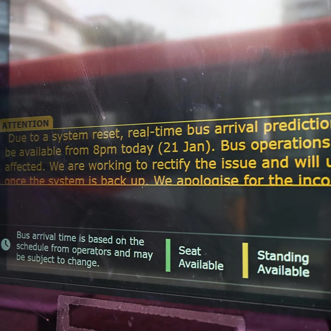 LTA will provide an update when the system is operational again.