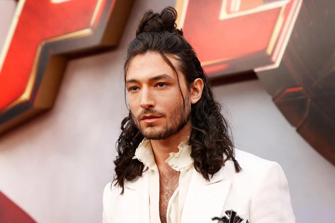 US actor Ezra Miller arrives for the world premiere of "The Flash" at Ovation Hollywood in Hollywood, California, on June 12, 2023. (Photo by Michael Tran / AFP)