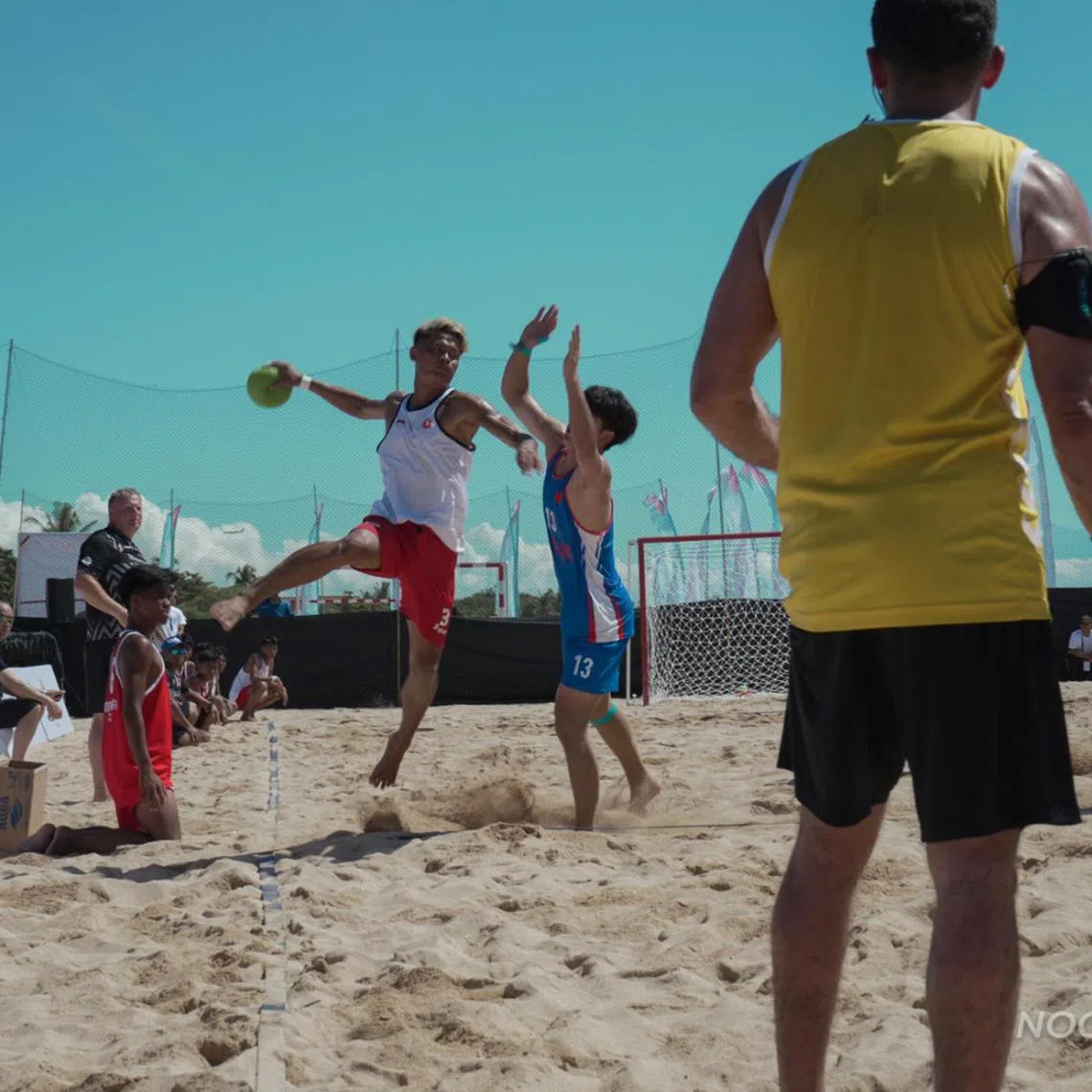 pixbeach - Handball qualifying round in Bali last month. Some 1,600 athletes from 130 countries are scheduled to descend on Bali for the World Beach Games, their second installment after their 2019 inaugural in Qatar. Credit Indonesia NOC.