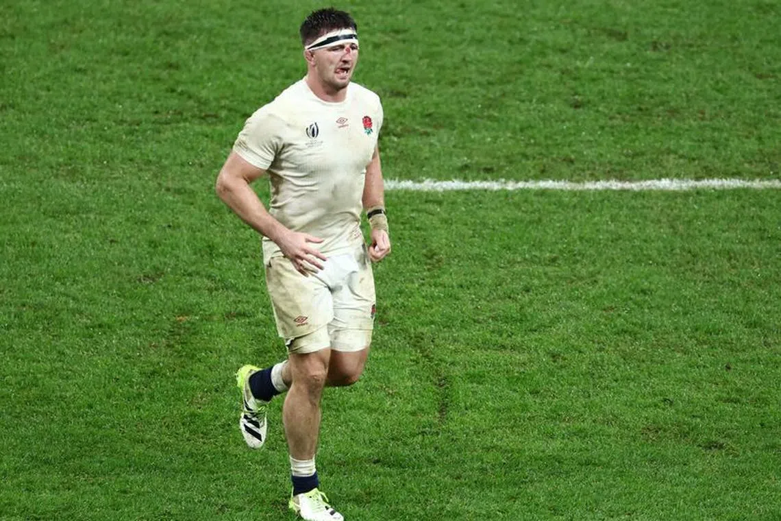 Rugby Union - Rugby World Cup 2023 - Semi Final - England v South Africa - Stade de France, Saint-Denis, France - October 21, 2023 England's Tom Curry leaves the pitch as he is substituted off REUTERS/Stephanie Lecocq