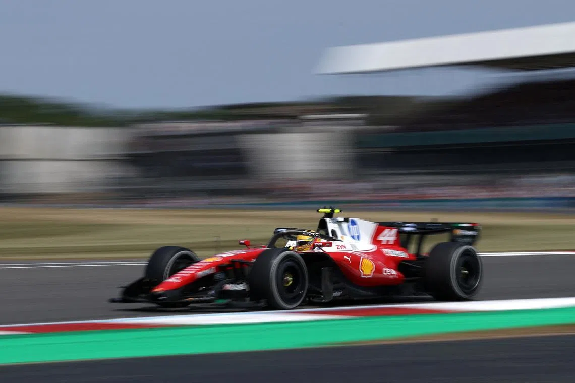 Formula One F1 - British Grand Prix - Silverstone Circuit, Silverstone, Britain - July 3, 2026 Ferrari's Lewis Hamilton during practice REUTERS/Andrew Boyers
