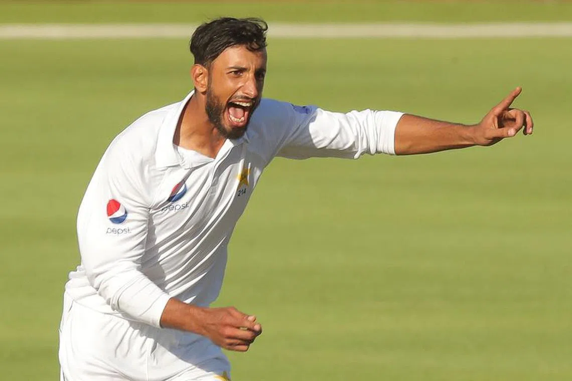 Cricket - South Africa v Pakistan - Second Test - PPC Newlands, Cape Town, South Africa - January 3, 2019   Pakistan's Shan Masood celebrates taking the wicket of South Africa's Aiden Markram (not pictured)    REUTERS/Mike Hutchings/ File photo