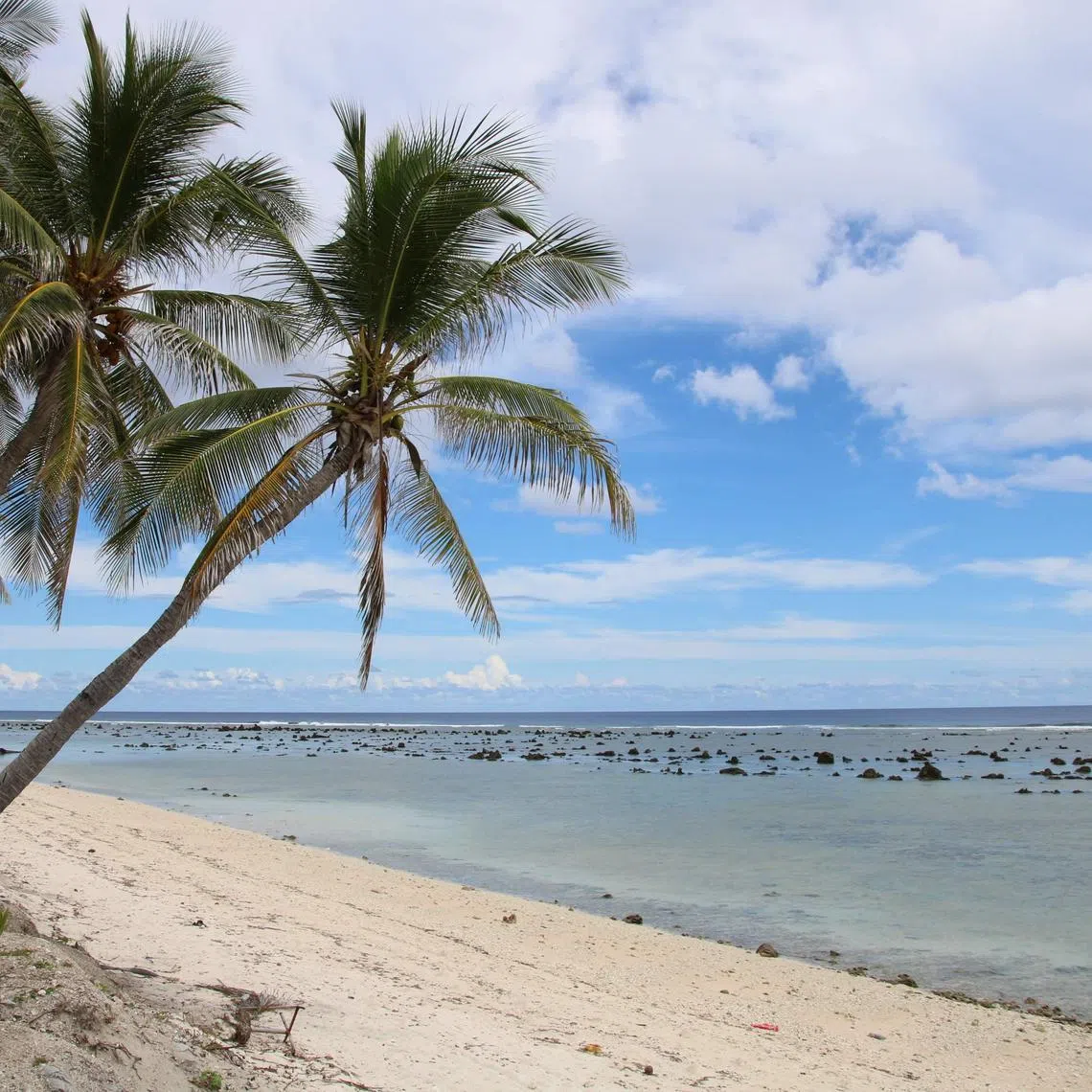 The low-lying island nation of around 13,000 residents is planning a mass inland relocation as creeping seas start to eat away at its fertile coastal fringe.