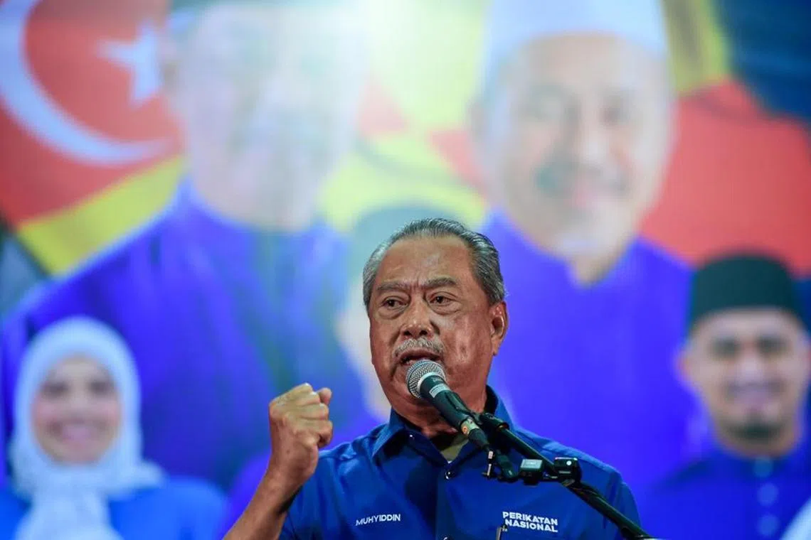 PN, led by former Malaysian premier Muhyiddin Yassin, made unprecedented gains across all six states contested in recent state polls.