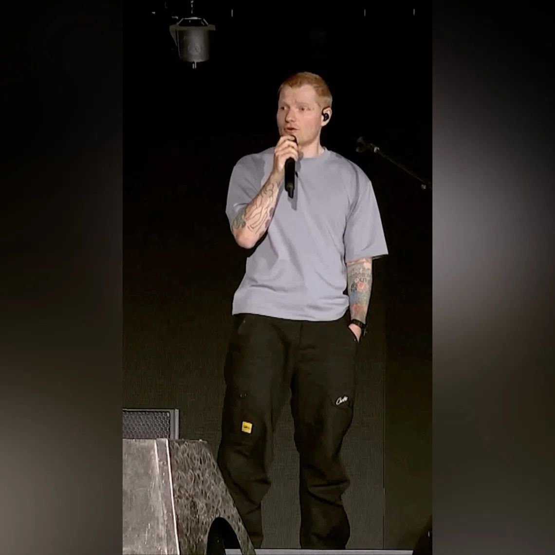 Ed Sheeran’s comments come after rapper Macklemore was booted from the tour after shouting “Free Palestine” at a New Jersey concert earlier in September.