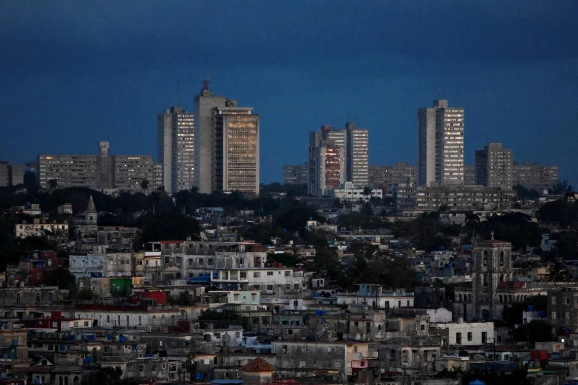 A view of the sunrise in Havana, Cuba March 22, 2026. REUTERS/Norlys Perez