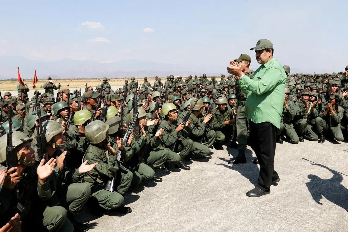 FILE PHOTO: Venezuela's President Nicolas Maduro attends a military exercise in Maracay, Venezuela January 29, 2019. Picture taken January 29, 2019. Miraflores Palace/Handout via REUTERS/File Photo