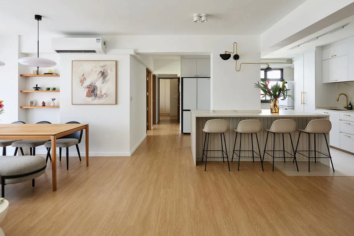 This Build-To-Order flat in Tampines has a modern minimalist design.