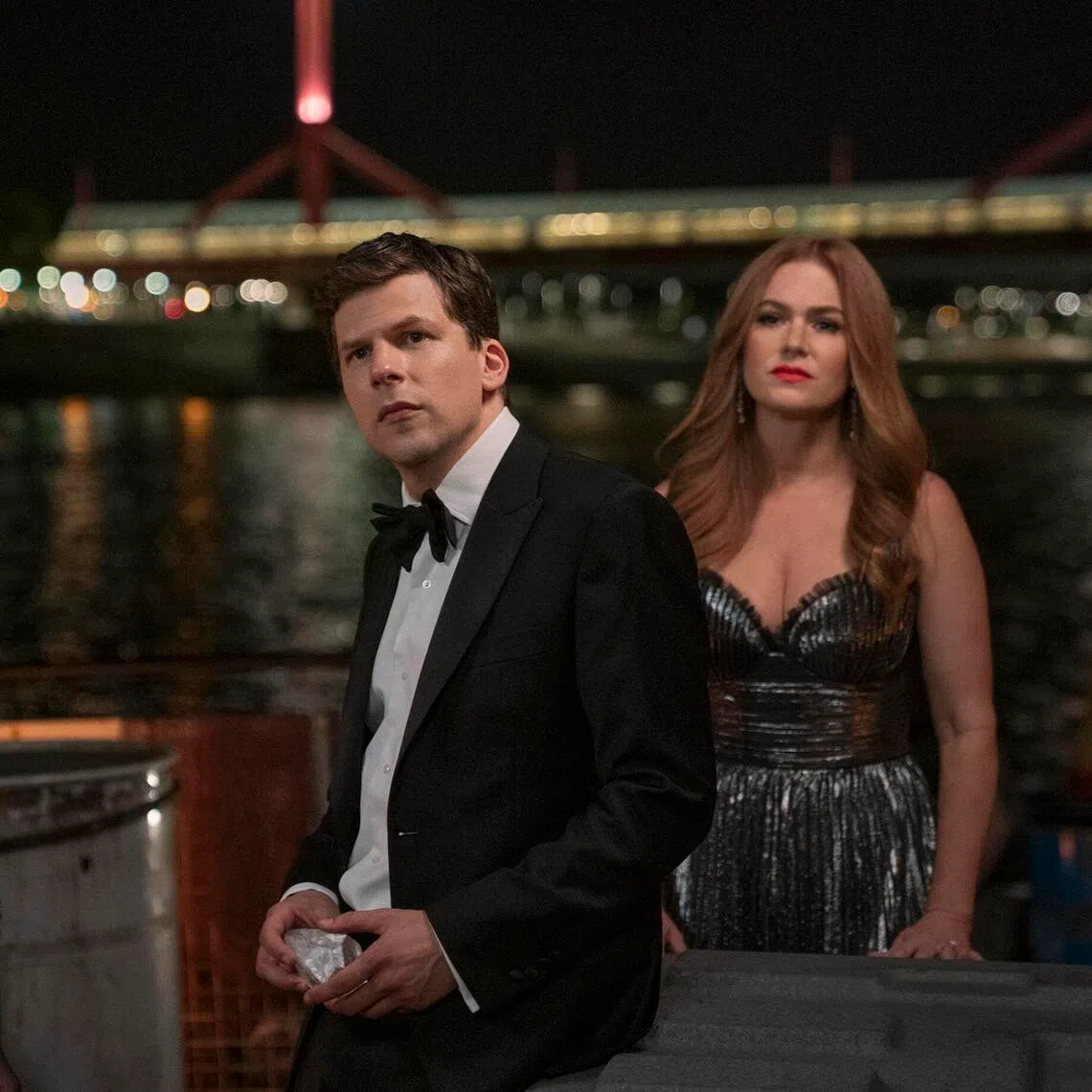 (From left) Dave Franco, Jesse Eisenberg and Isla Fisher in Now You See Me: Now You Don't.