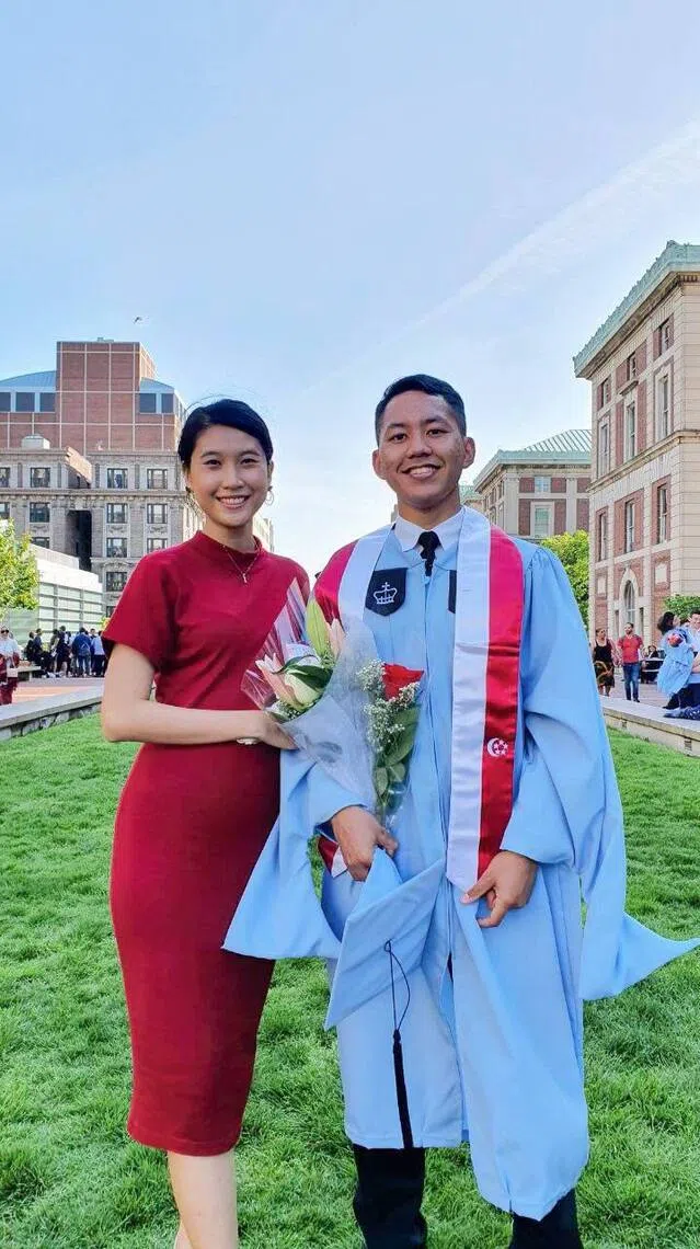 cpt alfian with wife munaya tahar at columbia university’s commencement in 2022 where alfian receive master’s degree in global thought
