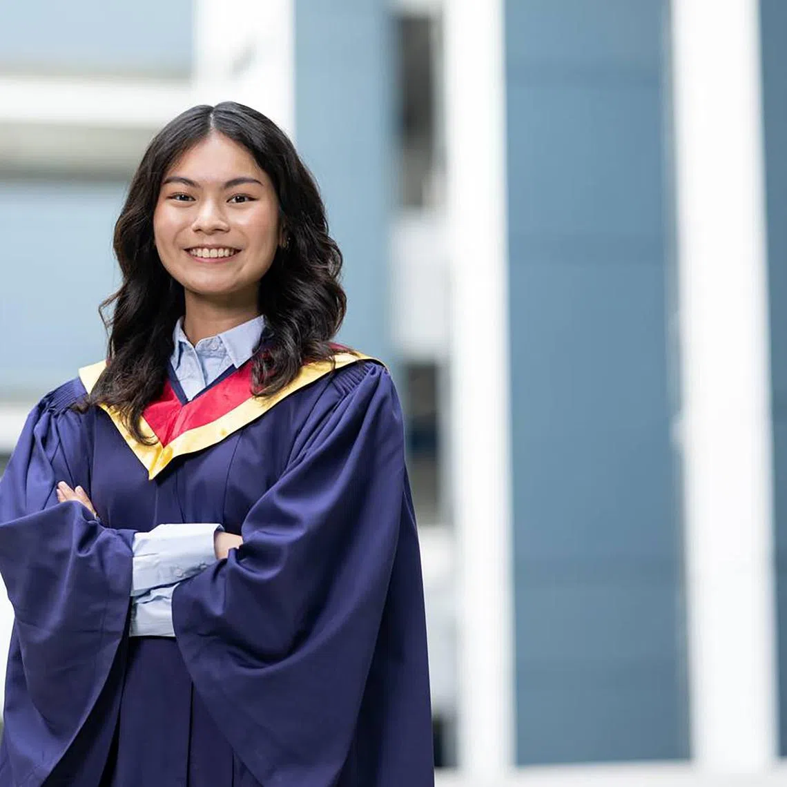 rlcharmaine - Charmaine Cheng, 21, a nursing student who recently graduated from Nanyang Polytechnic, is the recipient of the Tay Eng Soon Health & Social Sciences Award and the MOH Holdings Gold Medal for being the cohort’s top scorer.

PHOTO: COURTESY OF CHARMAINE CHENG