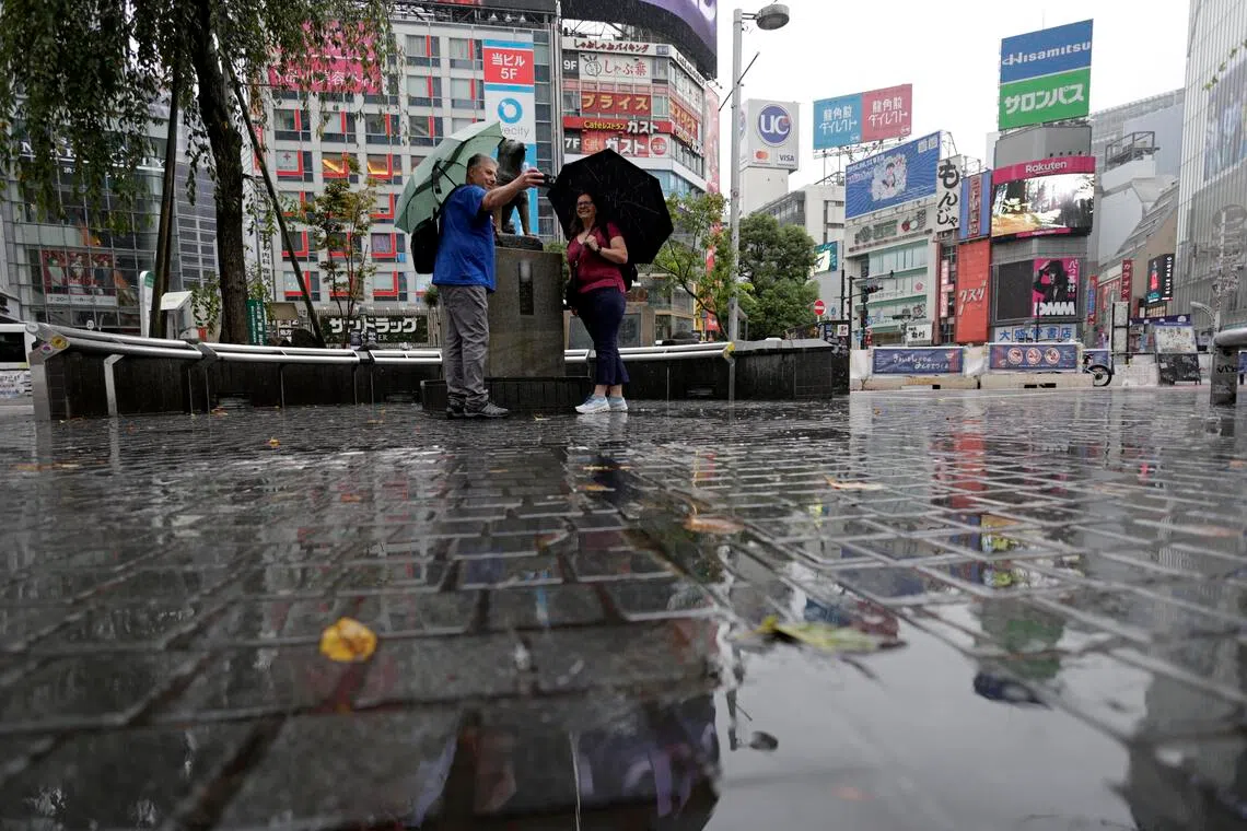 Heavy rain disrupts trains in Japan as tropical storm approaches
