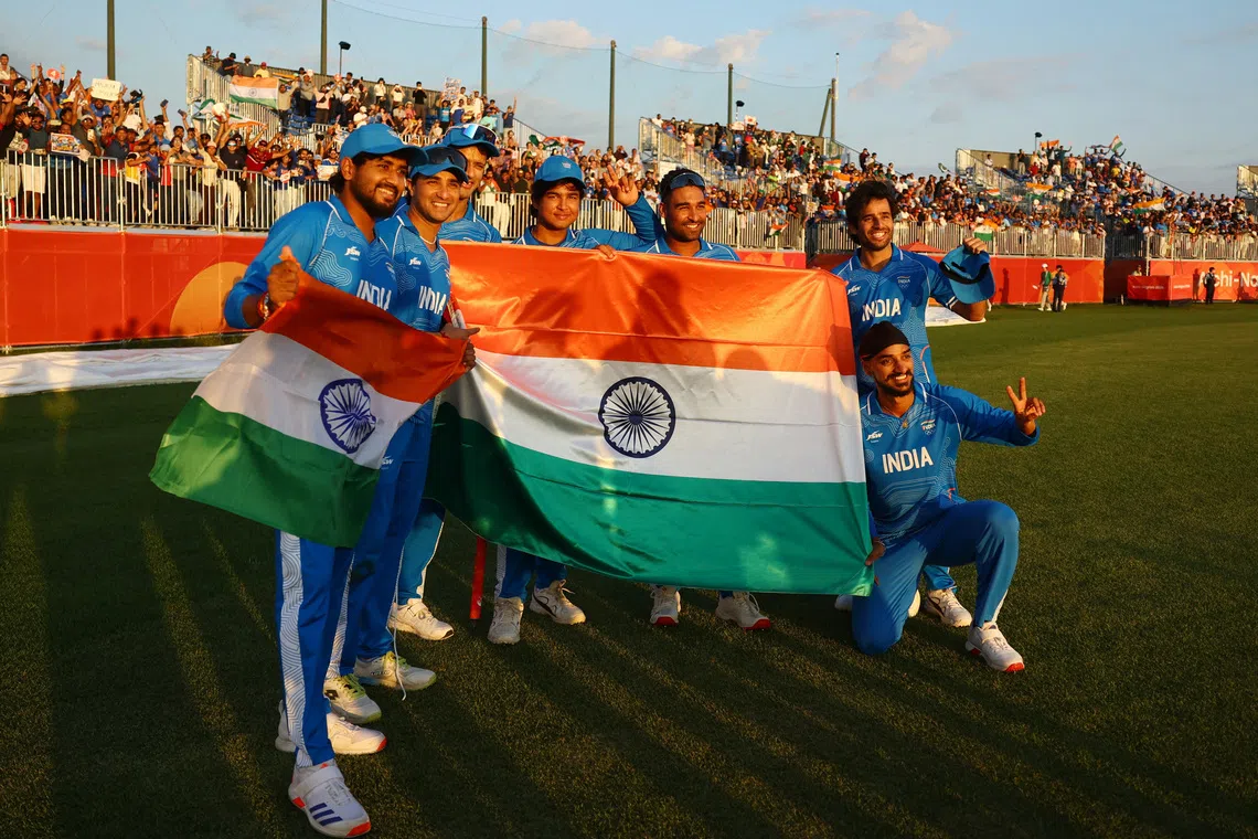 The Twenty20 world champions piled up 211-6, the highest total of the Aichi-Nagoya Games.