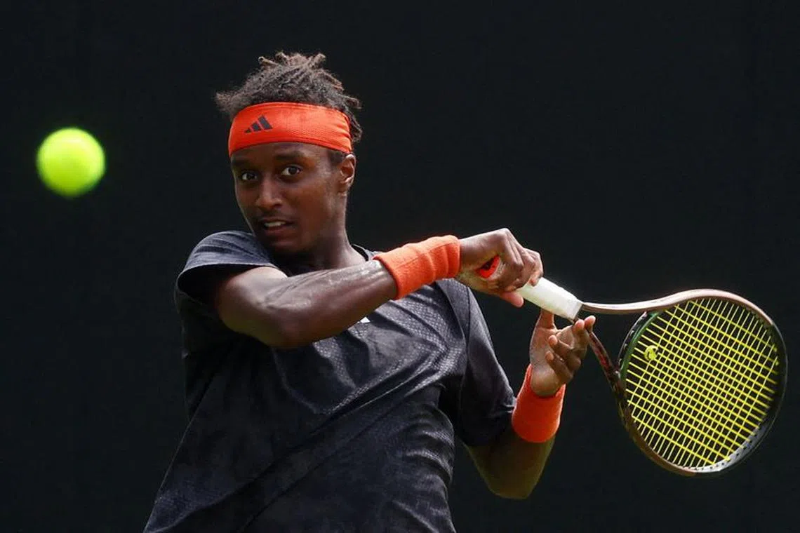 FILE PHOTO: Tennis - Eastbourne International - Devonshire Park Lawn Tennis Club, Eastbourne, Britain - June 28, 2023 Sweden's Mikael Ymer in action during his round of 16 match against Britain's Liam Broady Action Images via Reuters/Paul Childs/File Photo