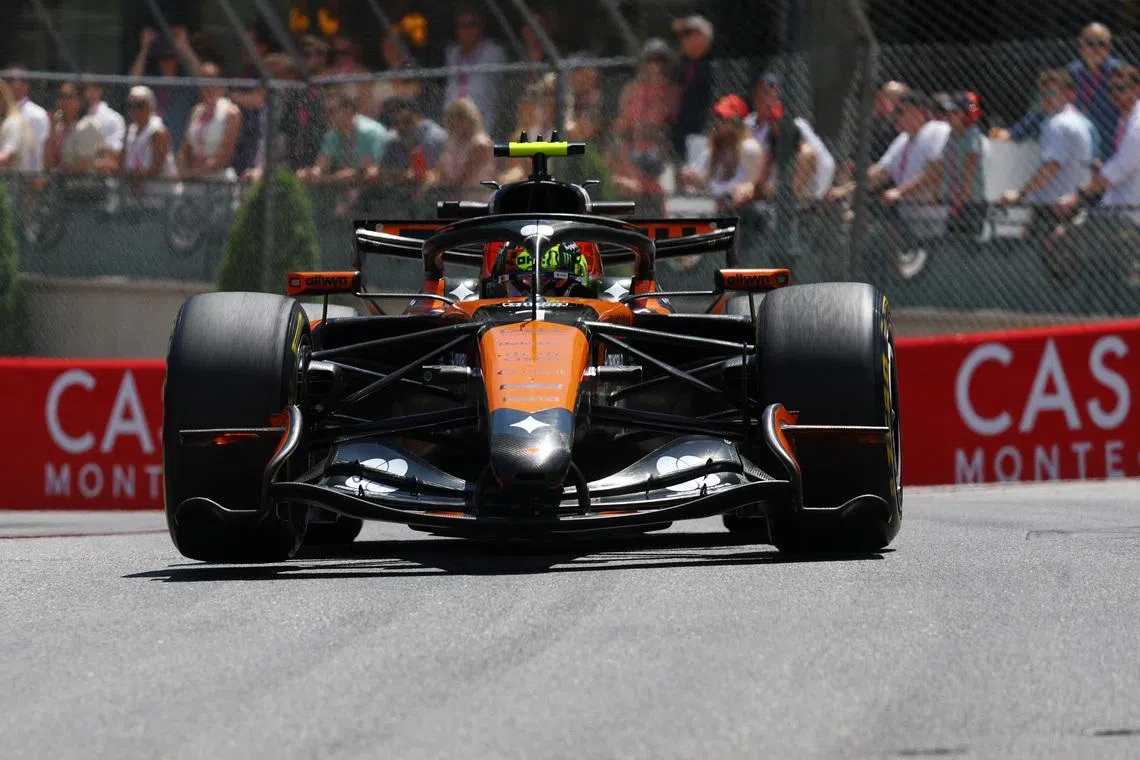 Formula One F1 - Monaco Grand Prix - Circuit de Monaco, Monaco - June 5, 2026 McLaren's Lando Norris during practice REUTERS/Yves Herman