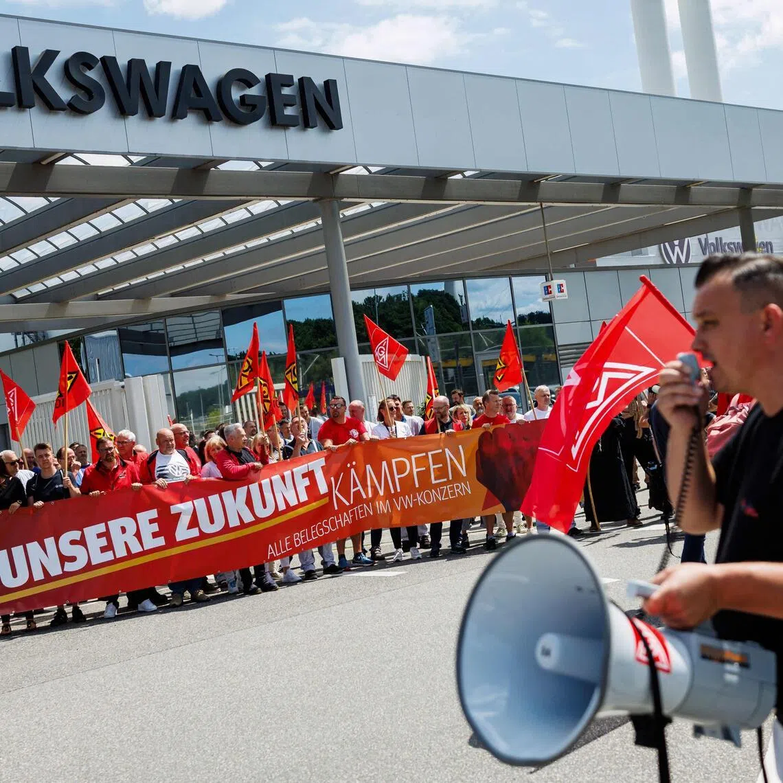 Volkswagen did not comment on what sources have said about up to 100,000 job cuts and factory closures, which drew massive worker protests across company sites on July 9.