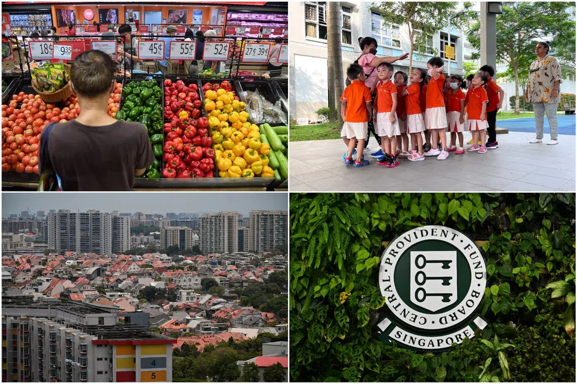 Changes range from a higher GST rate to CPF contributions for older workers.