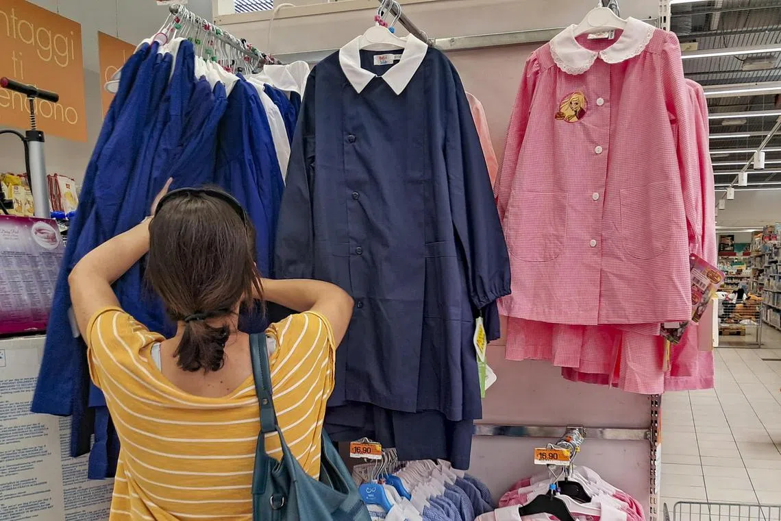 First-year pupils at the kindergarten will be expected to wear green aprons.