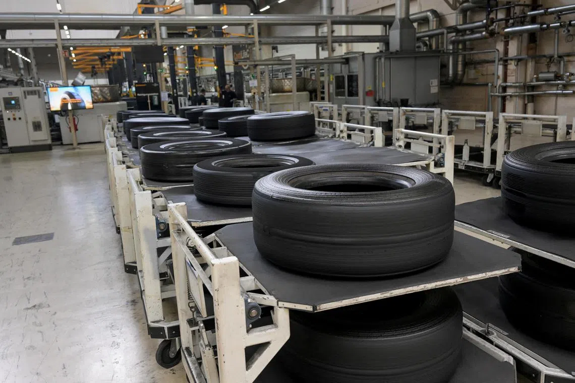 The European Commission said it had raided a number of tyre makers in several EU countries.