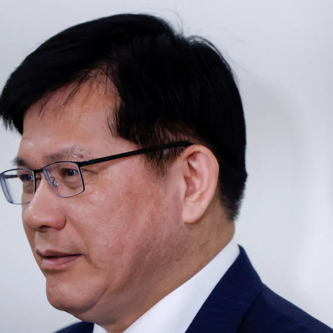 Taiwan's Foreign Minister Lin Chia-Lung takes questions from the members of the media in Taipei, Taiwan November 20, 2025. REUTERS/Ann Wang