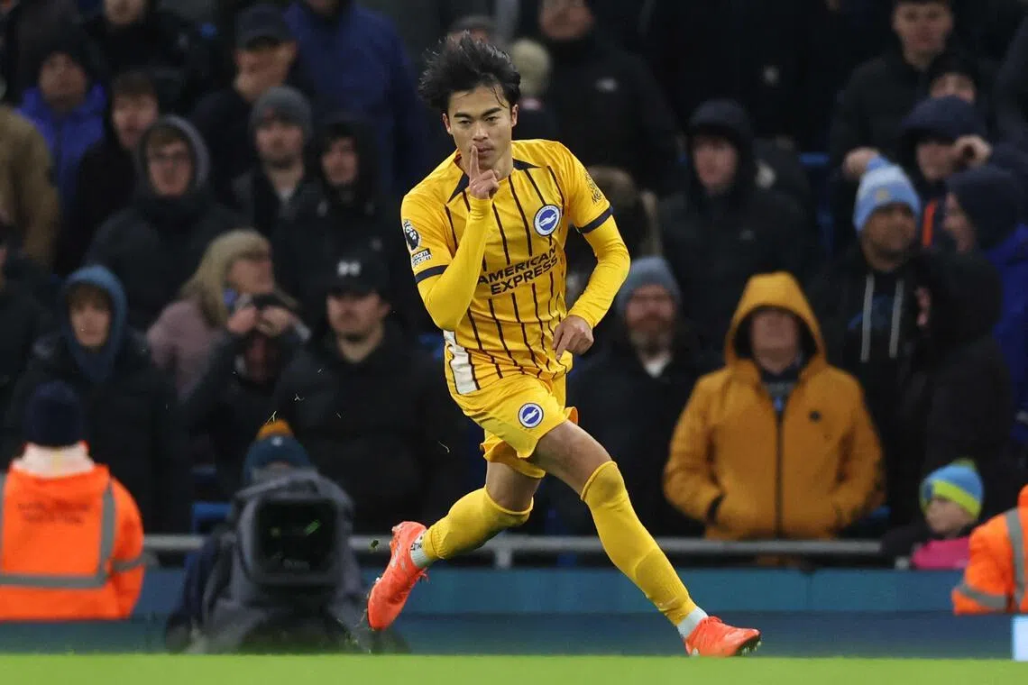 Brighton & Hove Albion’s Kaoru Mitoma, who was signed from Kawasaki Frontale in 2021, is one of the many Japanese stars who have made moves to European clubs in recent years.