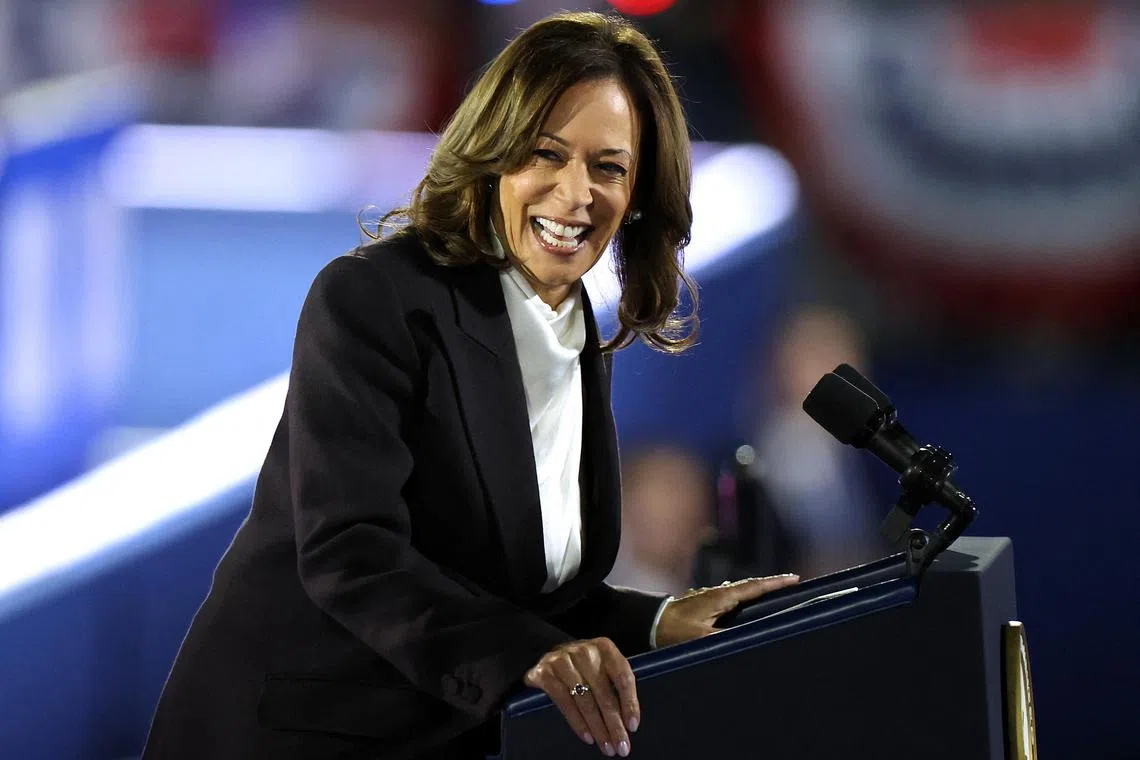 Ms Kamala Harris was born to an Indian mother and a black Jamaican father.