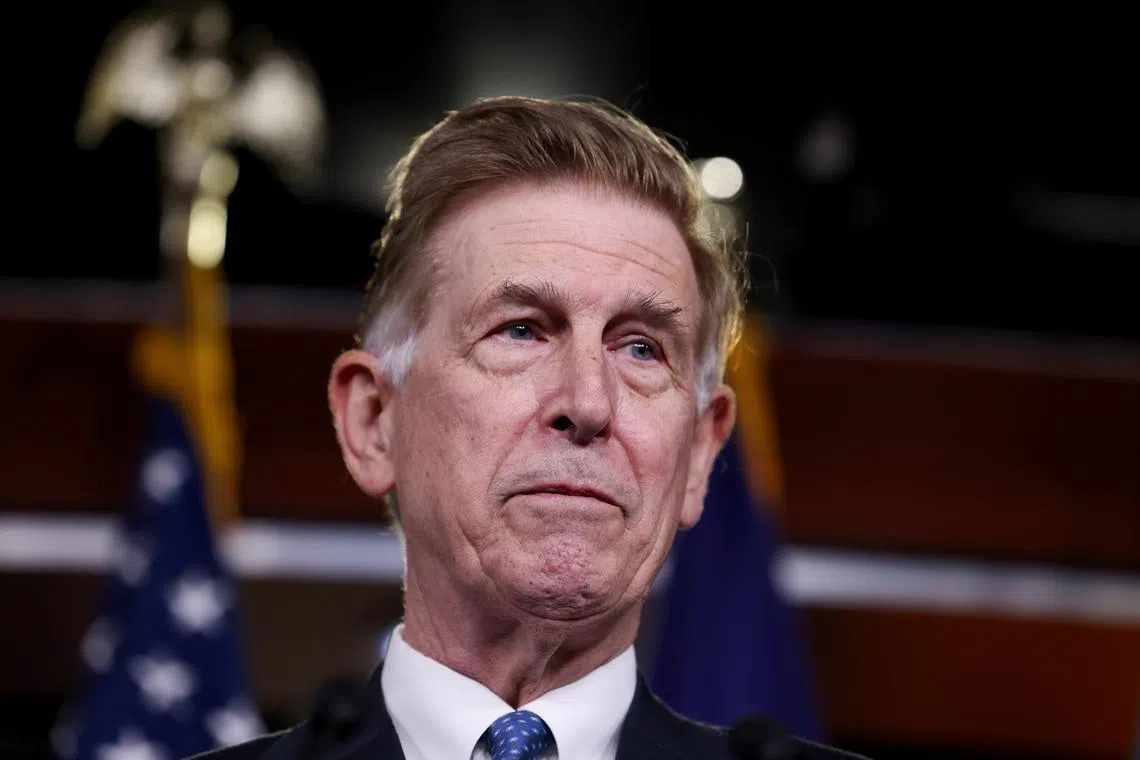 FILE PHOTO: U.S. Representative Don Beyer (D-VA) attends a news conference in the United States Capitol in Washington, U.S., May 18, 2021. REUTERS/Evelyn Hockstein/File Photo